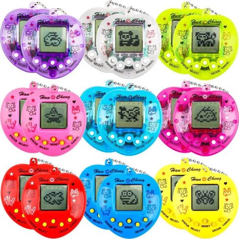 conagel 18 جهاز كمبيوتر شخصى على شكل قلب الحيوانات الأليفة الافتراضية المفاتيح الإلكترونية الرقمية الحيوانات الأليفة المفاتيح المحمولة لعبة الحنين لعبة للأطفال عيد ميلاد هدايا حفلة جودي حقيبة الحشو in Kuwait