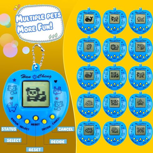 conagel 18 جهاز كمبيوتر شخصى على شكل قلب الحيوانات الأليفة الافتراضية المفاتيح الإلكترونية الرقمية الحيوانات الأليفة المفاتيح المحمولة لعبة الحنين لعبة للأطفال عيد ميلاد هدايا حفلة جودي حقيبة الحشو in Kuwait