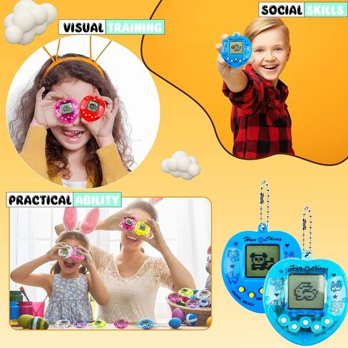 conagel 18 جهاز كمبيوتر شخصى على شكل قلب الحيوانات الأليفة الافتراضية المفاتيح الإلكترونية الرقمية الحيوانات الأليفة المفاتيح المحمولة لعبة الحنين لعبة للأطفال عيد ميلاد هدايا حفلة جودي حقيبة الحشو in Kuwait