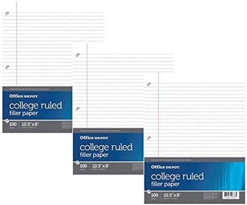 حزمة ورق حشو مسطرة من Office Depot College مكونة من 3 300 ورقة مقاس 10.5 بوصة × 8 بوصة in Saudi Arabia