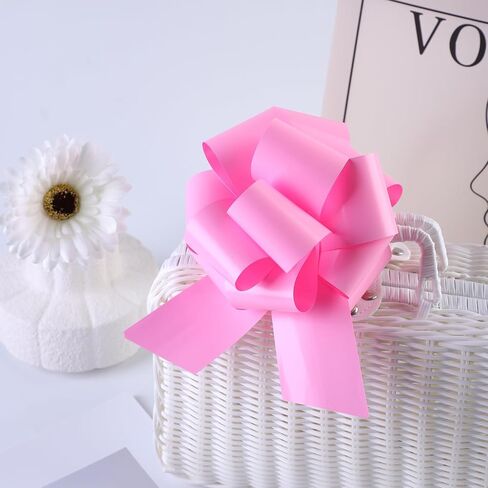 12Pcs Large Pull Bow Wrapping Pull Bow Ribbon Pull Bows for Wedding Baskets,Diameter Gift Bows, Large Bows for Presents,Wedding Birthdays Car Decoration (6IN, Green) in Saudi Arabia