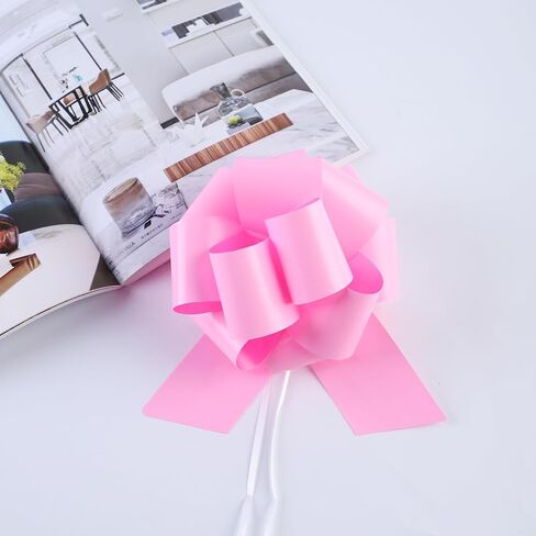 12Pcs Large Pull Bow Wrapping Pull Bow Ribbon Pull Bows for Wedding Baskets,Diameter Gift Bows, Large Bows for Presents,Wedding Birthdays Car Decoration (6IN, Green) in Saudi Arabia