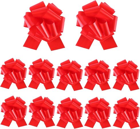 12 جهاز كمبيوتر شخصى كبير سحب القوس التفاف سحب القوس الشريط سحب الأقواس لسلال الزفاف، قطر هدية الأقواس، الأقواس الكبيرة للهدايا، زفاف أعياد الميلاد سيارة الديكور (6IN، الوردي) in Kuwait