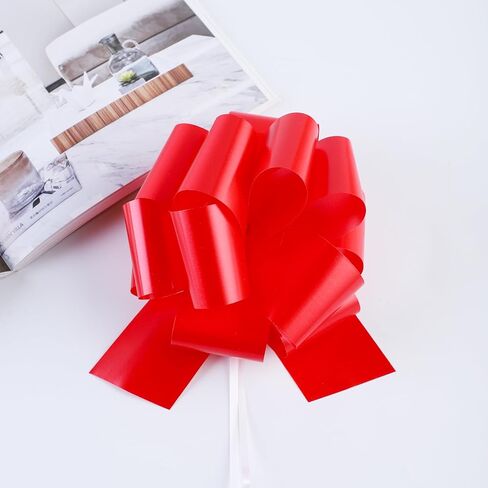 12 جهاز كمبيوتر شخصى كبير سحب القوس التفاف سحب القوس الشريط سحب الأقواس لسلال الزفاف، قطر هدية الأقواس، الأقواس الكبيرة للهدايا، زفاف أعياد الميلاد سيارة الديكور (6IN، الوردي) in Kuwait