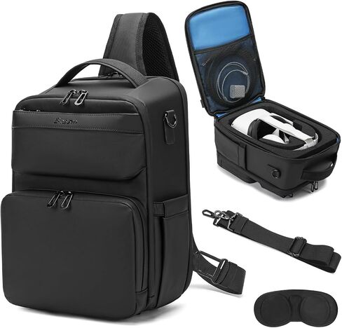 BOSSTIN Carrying Case for Oculus Meta Quest 2 3 Vision Pro Travel Storage VR Headset Carrying Case (Black) in Saudi Arabia