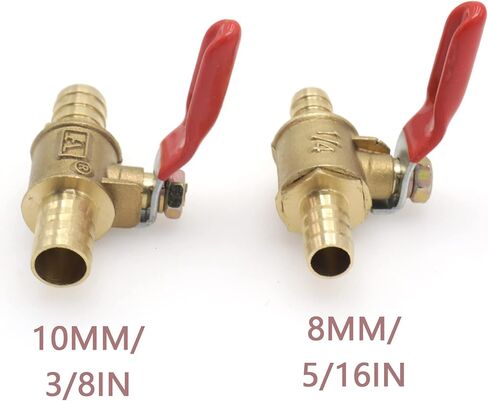 حزمة Joyangy مكونة من 4 صمامات كرة مياه نحاسية، 3/8 بوصة خرطوم معرف خرطوم، موصل أنبوب صمام إغلاق 10 مم مع خيط تبديل، مثالي لتطبيقات أنابيب الهواء والماء in Kuwait