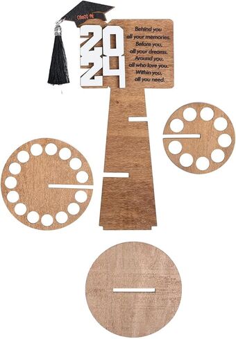 2024 Graduation Gift Money Holder,Cash Gift Ideas for Graduation Unique Greeting Cards Cash Holder,Double-Layer Cash Holders with 25 Holes Money Organizer for Graduation Party Supplies (White) in Kuwait