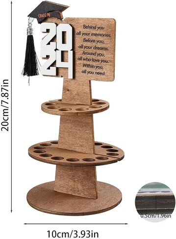 2024 Graduation Gift Money Holder,Cash Gift Ideas for Graduation Unique Greeting Cards Cash Holder,Double-Layer Cash Holders with 25 Holes Money Organizer for Graduation Party Supplies (White) in Kuwait