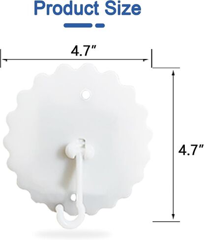 Daksha Ceiling Hooks with Super Glue, Wall Mount Hangers for Hanging Mosquito Nets,Bed Canopies,Plants,Lights,Planters,Lanterns,Bird Feeders,Wind Chimes - Indoor&Outdoor Decoration White Hooks in Saudi Arabia