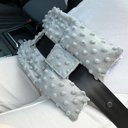 Hola Health Ostomy Seat Belt Protector Stoma Seatbelt Pillow Ostomy Bag Covers Colostomy Pouch Supplies Post Surgery Recovery for Women Men Minky Dot Gray in Kuwait