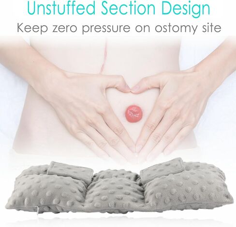 Hola Health Ostomy Seat Belt Protector Stoma Seatbelt Pillow Ostomy Bag Covers Colostomy Pouch Supplies Post Surgery Recovery for Women Men Minky Dot Gray in Kuwait