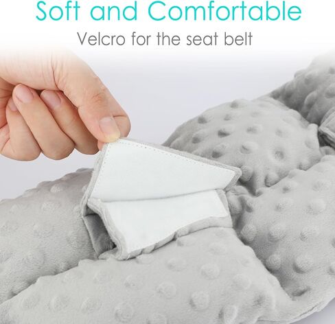 Hola Health Ostomy Seat Belt Protector Stoma Seatbelt Pillow Ostomy Bag Covers Colostomy Pouch Supplies Post Surgery Recovery for Women Men Minky Dot Gray in Kuwait