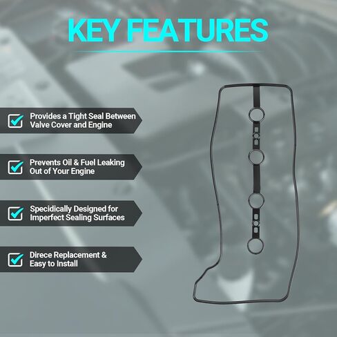 مجموعة حشية غطاء الصمام - متوافقة مع 2.4L Toyota Camry Corolla RAV4 Highlander Matrix، Lexus HS250h Pontiac Vibe، Scion TX XB - استبدال 11213-0H040 11213-28021 VS50530R in Kuwait