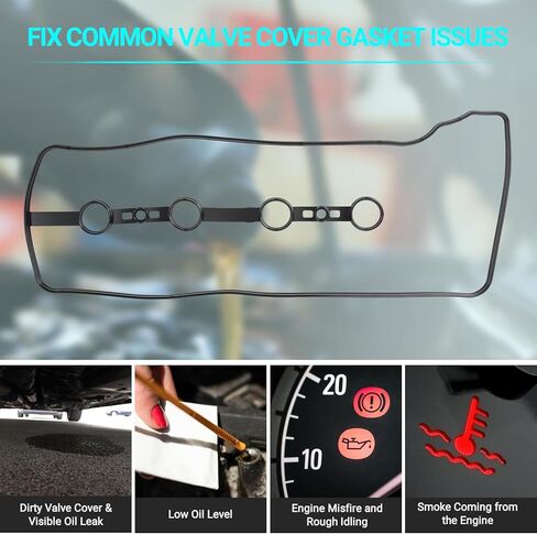 مجموعة حشية غطاء الصمام - متوافقة مع 2.4L Toyota Camry Corolla RAV4 Highlander Matrix، Lexus HS250h Pontiac Vibe، Scion TX XB - استبدال 11213-0H040 11213-28021 VS50530R in Kuwait