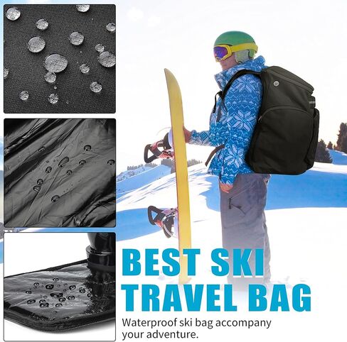 ROCKRAIN Ski Boot Bag Backpack: 55L Large Ski Snow Bag Backpack - Waterproof Ski Snowboard Pack for Winter in Saudi Arabia
