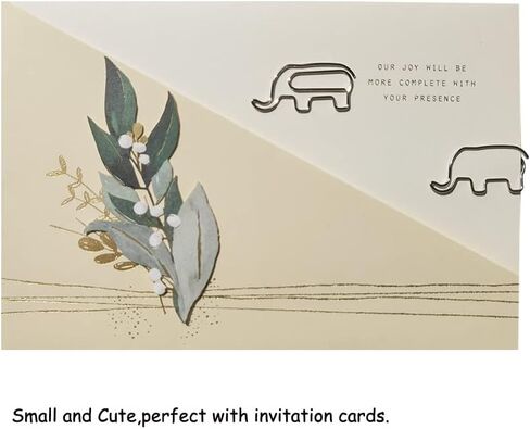 Cute Elephant Shaped Paper Clips Bookmarks, Funny Office Supplies Elephant Gifts for Women Men Coworkers Teachers, Silver 60 Pcs in Kuwait