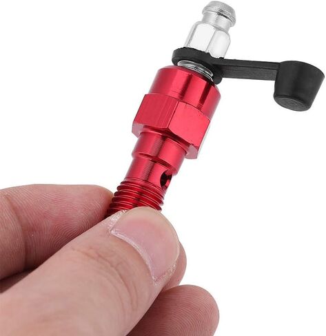 Banjo Bolt Bleed Screw, M10x1.25mm Motorcycle Brake Master Cylinder Caliper Bleed Screw, Nipple Banjo Bolt + Dust Cap, Aluminum (Blue) in Saudi Arabia