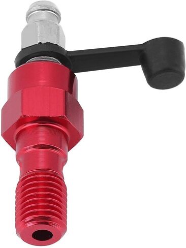 Banjo Bolt Bleed Screw, M10x1.25mm Motorcycle Brake Master Cylinder Caliper Bleed Screw, Nipple Banjo Bolt + Dust Cap, Aluminum (Blue) in Saudi Arabia
