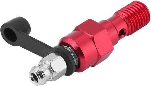 Banjo Bolt Bleed Screw, M10x1.25mm Motorcycle Brake Master Cylinder Caliper Bleed Screw, Nipple Banjo Bolt + Dust Cap, Aluminum (Blue) in Saudi Arabia