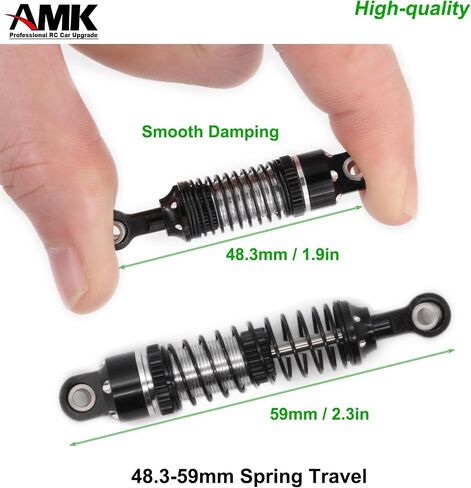 AMK TRX4M Shocks 52mm Metal Adjustable Absorber Springs Hydraulic Threaded Damper for 1/18 RC Crawler TRX4M Upgrades in Saudi Arabia