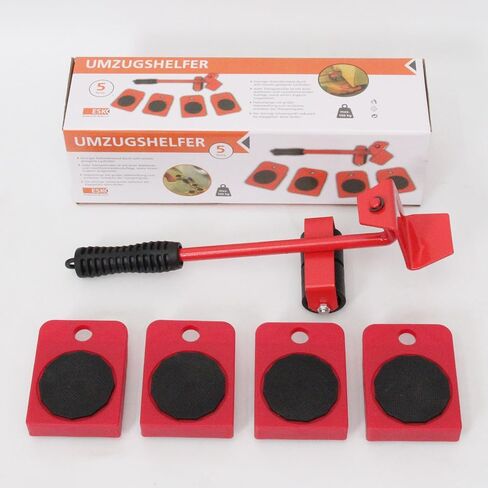 محرك الأثاث وينشال مع مجموعة رافعة للأثاث والعجلات، عجلات دوران 360 درجة، سعة 330 رطل، لنقل الأثاث الثقيل والثلاجة والأريكة والخزانة in Kuwait