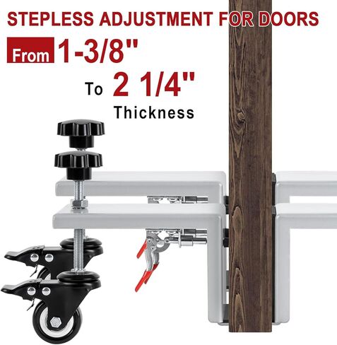 KodMtiz Door Installation Kit, Heavy Duty Door Board Dolly for 1-3/8" and 1-3/4" Pre-Hung, Slab, and Front Doors, Stainless Steel Installation Tool Kit for Commercial & Residential Use in Kuwait