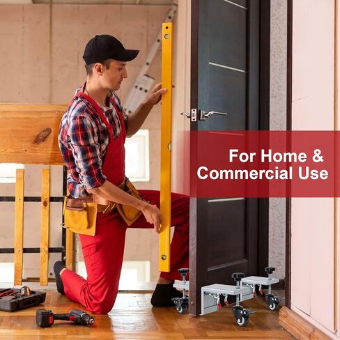 KodMtiz Door Installation Kit, Heavy Duty Door Board Dolly for 1-3/8" and 1-3/4" Pre-Hung, Slab, and Front Doors, Stainless Steel Installation Tool Kit for Commercial & Residential Use in Kuwait