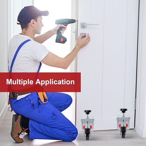 KodMtiz Door Installation Kit, Heavy Duty Door Board Dolly for 1-3/8" and 1-3/4" Pre-Hung, Slab, and Front Doors, Stainless Steel Installation Tool Kit for Commercial & Residential Use in Kuwait