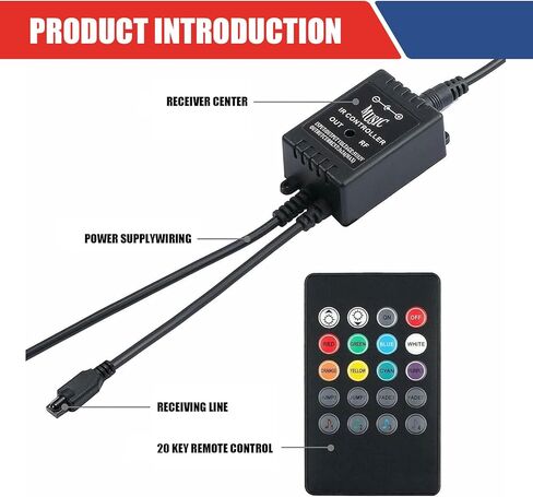 cerfioo Pack-4 مصابيح LED داخلية للسيارة، مصابيح شريطية LED للسيارات، أضواء جو السيارات، عالمية لمعظم السيارات والشاحنات والشاحنات الصغيرة (متعددة الألوان) in Kuwait