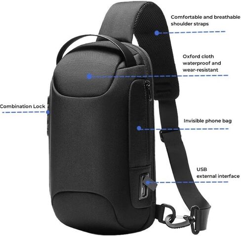 حقيبة كتف كروس لملحقات Steam Deck - وحدة تخزين Asus Rog Ally أو Nintendo Switch - حقيبة حزام للسفر in Kuwait