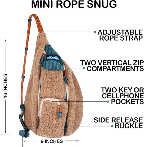 KAVU Mini Rope Snug Sling Pack with Adjustable Strap - Evening Dew in Saudi Arabia