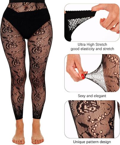 PreuveDe 6 Pairs Fishnet Tights Stockings for Women Black Mesh Tights Net Stockings Sexy Fishnets Leggings for Party in Saudi Arabia