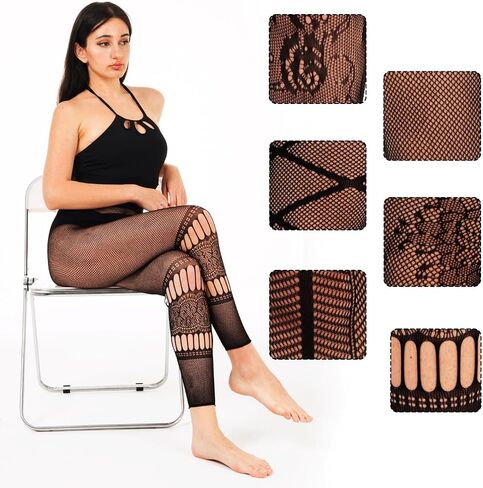 PreuveDe 6 Pairs Fishnet Tights Stockings for Women Black Mesh Tights Net Stockings Sexy Fishnets Leggings for Party in Saudi Arabia