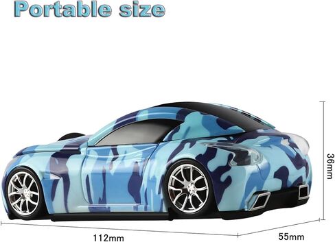 ماوس لاسلكي، ماوس كمبيوتر رياضي رائع على شكل سيارة، ماوس USB 2.4 جيجا هرتز مع مصابيح أمامية، ماوس ضوئي 1600 نقطة في البوصة، ماوس ألعاب محمول مع جهاز استقبال USB للكمبيوتر المحمول، المكتب، المنزل in Kuwait