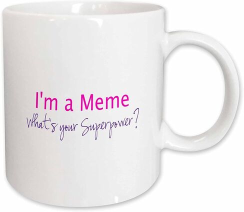 3dRose I'm A Meme What's Your Superpower-Hot هدية مضحكة للجدة، عدد 1 (عبوة من 1)، أسود/وردي in Kuwait