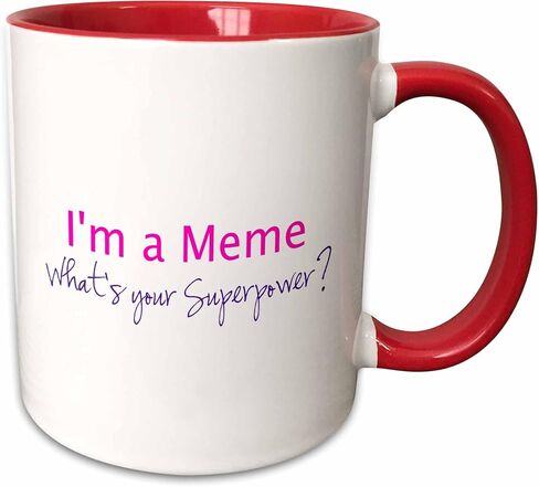 3dRose I'm A Meme What's Your Superpower-Hot هدية مضحكة للجدة، عدد 1 (عبوة من 1)، أسود/وردي in Kuwait