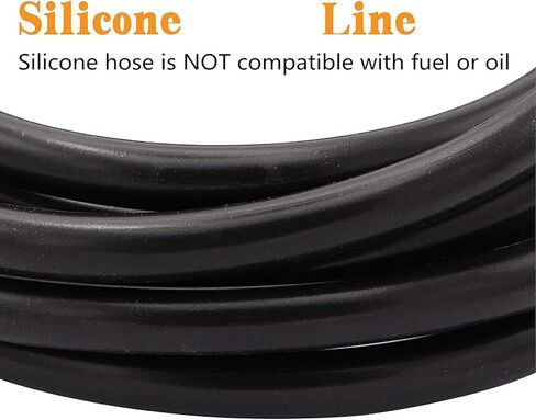 1/8 بوصة خرطوم أنابيب فراغ السيليكون خط 10FT 130PSI أقصى ضغط أسود (معرف 3 مم) مع مشابك خرطوم تروس دودة من الفولاذ المقاوم للصدأ in Kuwait