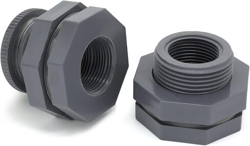 Zorveiio 1-1/2 بوصة NPT تركيب الحاجز، موصل خزان المياه لبرميل المطر حديقة خرطوم محول حنفية عدة خزان المياه in Kuwait