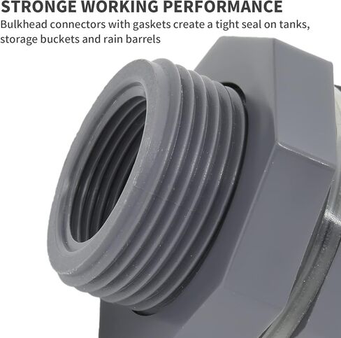 Zorveiio 1-1/2 بوصة NPT تركيب الحاجز، موصل خزان المياه لبرميل المطر حديقة خرطوم محول حنفية عدة خزان المياه in Kuwait