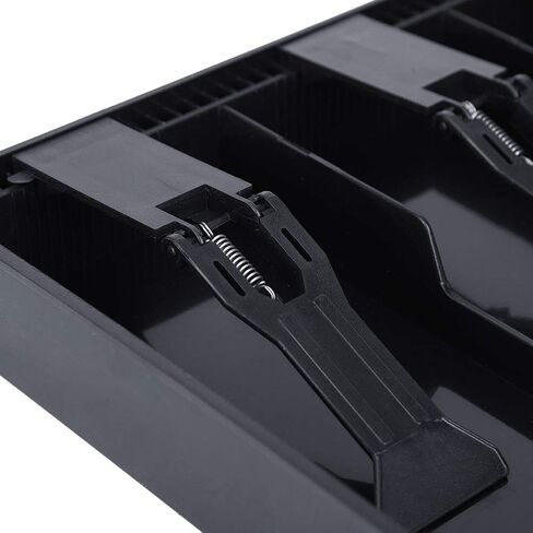 YWBL-WH Cash Drawer Register Insert Tray Replacement Coin Cashier Tidy 3 Bills 3 Coins Removable Money Storage Box 9.6 x 9.6 x 1.4 inch - White & Black(Black), Parts Box in Saudi Arabia