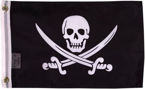 جاك راكهام الصغير 12x18 سفينة العلم حديقة قارب القراصنة رجل الكهف كاياك جولي روجر عظام سكول in Kuwait