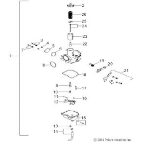 بولاريس 0452535 المكربن ​​تعويم الجسم الجمعية فينيكس سن المنشار RZR 170 200 in Kuwait