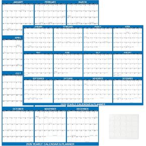 2026 Wall Calendar 24" x 36" Dry Erase Calendar for Wall from January 2026 to December 2026 12 Month Annual Large Yearly Wall Planner for Office School(Blue) in Kuwait
