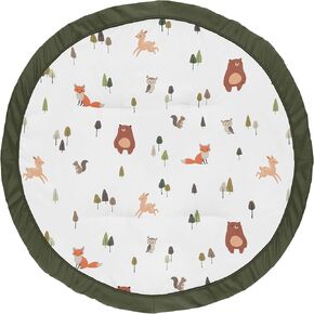 Sweet Jojo Designs Slate Blue Playmat Tummy Time Baby and Infant Play Mat for Bear Mountain Watercolor Collection in Saudi Arabia