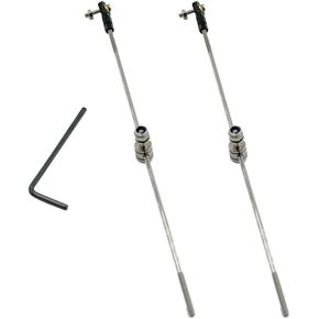 2PCS RC قارب Pushrod مجموعة البلاستيك التعادل قضيب نهاية الكرة رئيس مشترك قضيب النهاية مع Pushrod و Pushrod موصل ربط سدادة ل RC قارب DIY نموذج السفينة جزء (M2 / M3 التعادل قضيب نهاية، M2x150mm / M3x150mm Pushrod) in Kuwait