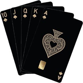 5Pcs Credit Card Skin Sticker, Funny Credit Card Skin Sticker Cover, Vinyl Stickers for Debit Credit Cards, Cute Waterproof Skins Cover for Bank, EBT, Key, Transportation, ID (Poker) in Saudi Arabia