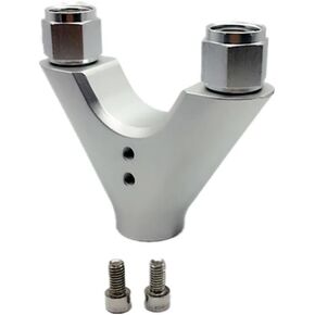 044 Twin Dual Fuel Pump Bracket Billet Block Surge Tank Adapter -8AN -10ORB Fuel Supply System(Silver) in Kuwait