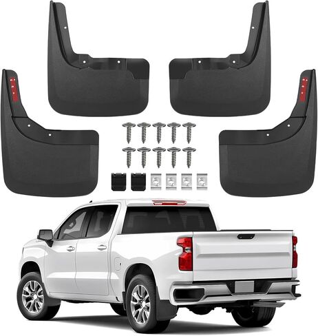 Mud Flaps for 2025 2024 2023 2022 2021 2020 2019 Chevy Silverado 1500 Accessories Heavy Duty Front & Rear Mud Splash Guards (NOT FITS ZR2, LT Trail Boss, Custom Trail Boss), Non-Drilling in Saudi Arabia