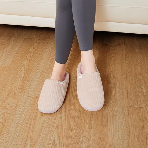 HUXMEYSON Womens Slippers Fuzzy House Slippers, Cozy Slippers for Women Indoor Fluffy Outdoor Slippers with Anti-Skid Sole in Saudi Arabia