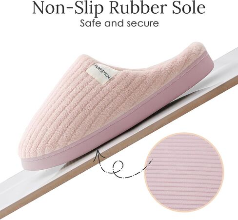 HUXMEYSON Womens Slippers Fuzzy House Slippers, Cozy Slippers for Women Indoor Fluffy Outdoor Slippers with Anti-Skid Sole in Saudi Arabia